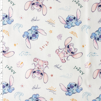 Stitch and Angel Sketch Quilter’s Cotton from Maywood Studio #30464 Fabric By The Yard